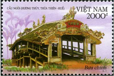 A special stamp collection on “Tiled-roof Bridges” released